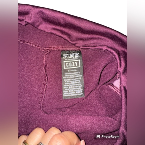 PINK LEGGINGS (Velvet sides and has two pockets L/R) - Picture 2 of 12